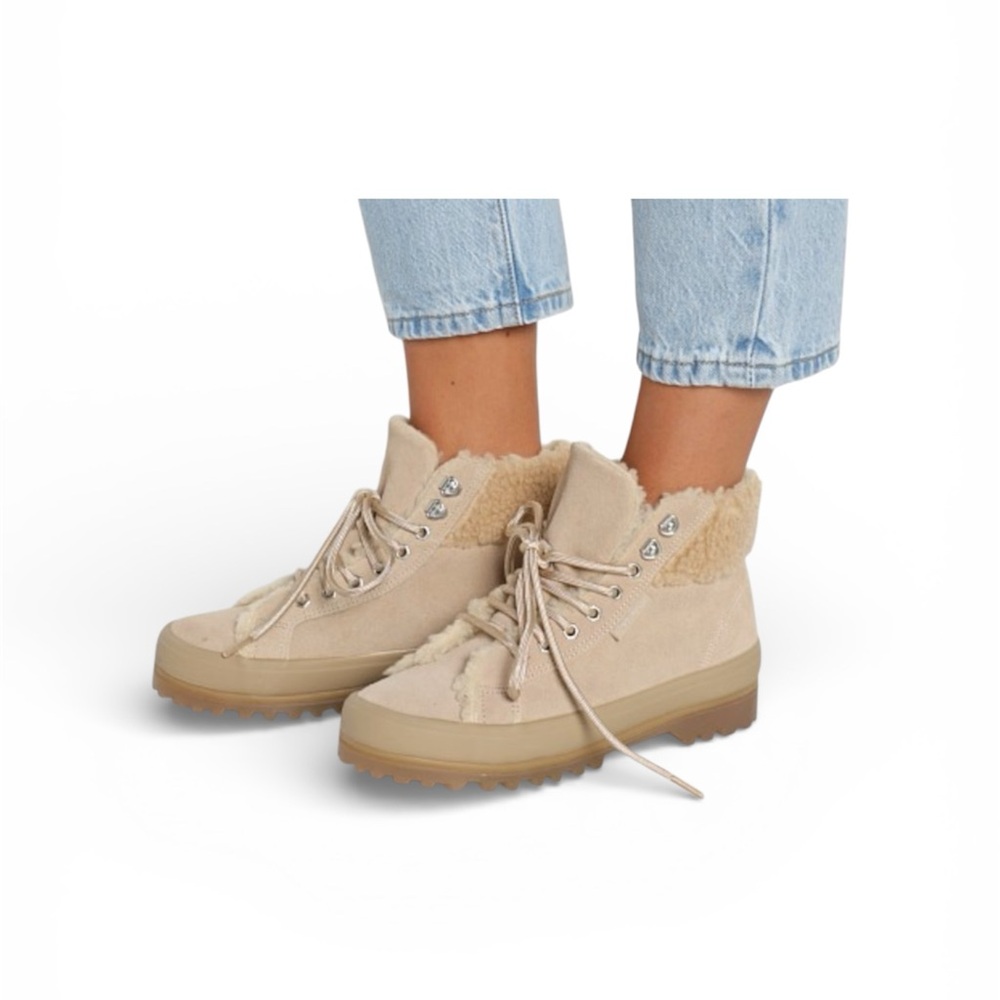 Superga Alpine Women's suede Shearling Ankle Boots - Picture 2 of 11